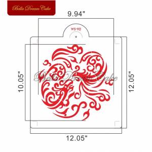 Простой Дракон, Феникс, дизайн, фотообои, DIY наклейки, трафареты, живопись, фотография, шаблон для украшения