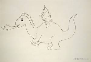 Дракончик простой рисунок