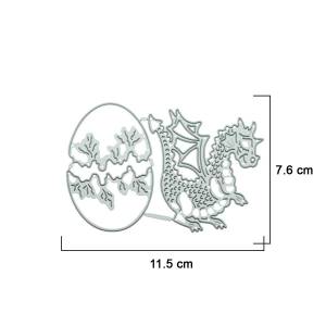 Мультяшный Дракон яйцо узор металлическая высечка искусственная бумажная открытка крафтовое украшение шаблон тиснение