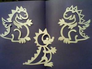 Трафареты Дракона на окна к Новому 2024 Году