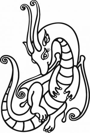 Трафарет Дракон №3