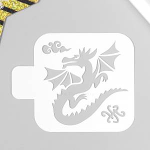 Трафарет Дракон 03 9х9 см