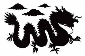 Дракон трафарет Изображения