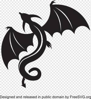 Трафарет дракона, png
