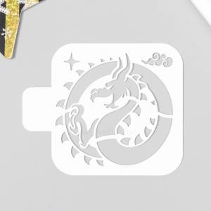 Трафарет Дракон 04 9х9 см