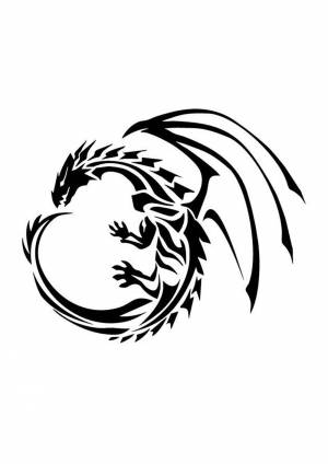 Трафареты Драконов