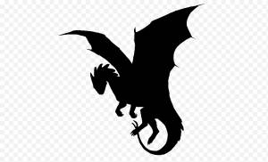 Логотип Дракона, Коготь, Черно-белый, Крыло, Трафарет png