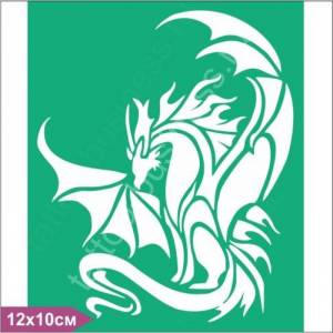 Трафарет для тату дракон №37c