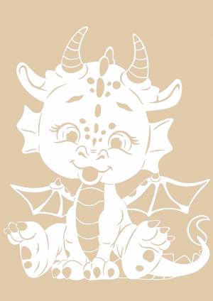 Вытынанки дракон на окно