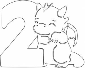 Трафареты Дракона на окна к Новому Году