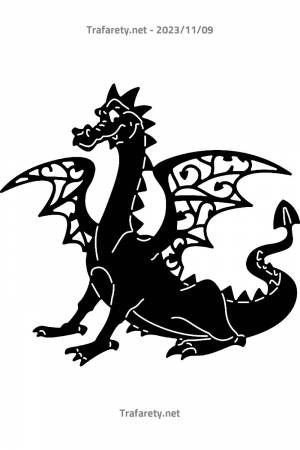 Трафареты Дракона на Новый 2024 год