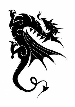 Трафареты Драконов