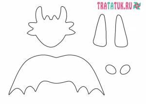 Дракон Беззубик из бумаги