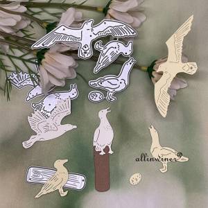 Металлические трафареты для украшения в виде чайки и птиц, трафареты для скрапбукинга, декоративное тиснение, ручная работа, шаблон для высечки