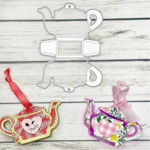 Новое поступление 2022, милые мини трафареты в форме чайника, трафареты для 3D резки, «сделай сам», ремесла для скрапбукинга