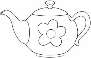 Чайник раскраска для детей