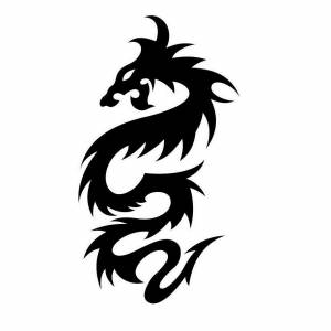 Дракон трафарет
