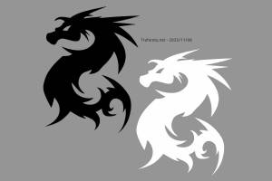 Трафареты Дракона на Новый 2024 год