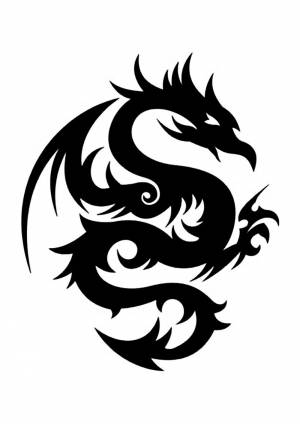 Трафареты Драконов