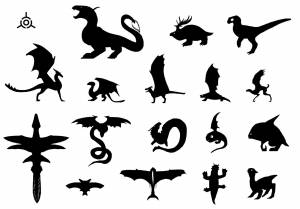 Силуэт дракона