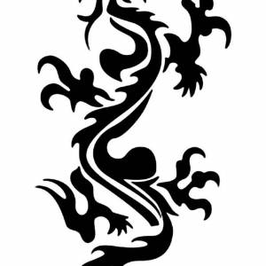 Дракон трафарет
