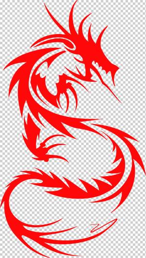 иллюстрация красного дракона, татуировка рукава дракона, китайское вырезанное из бумаги дракона, легендарное существо, китайский стиль, вымышленный персонаж png