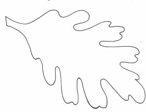 Дубовый лист шаблон для вырезания