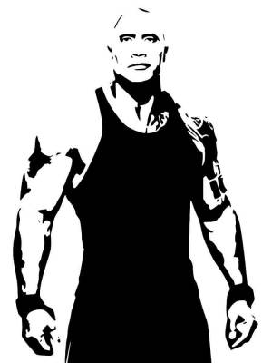 Трафареты Дуэйна Джонсона