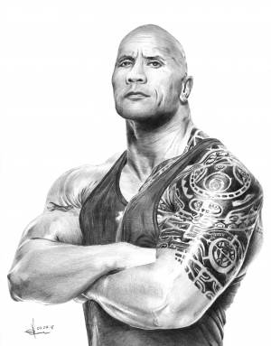 Дуэйн джонсон рисунок