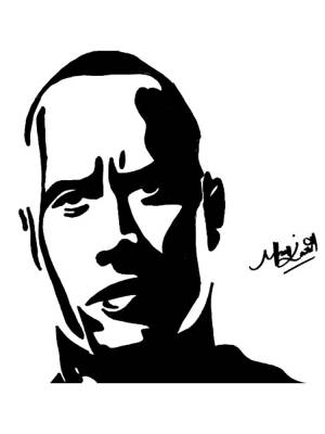 Трафареты Дуэйна Джонсона для вырезания из бумаги