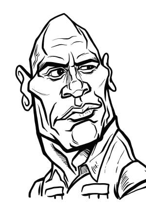 Раскраски Дуэйн джонсон