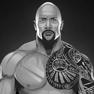 Дуэйн джонсон рисунок