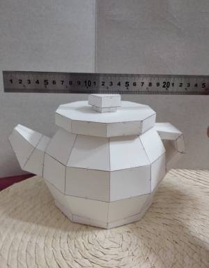 Чайник из бумаги,  шаблон чайника из бумаги