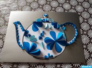 Мастер-класс по коллективной аппликации из цветной бумаги «Чайник»