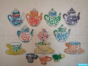 Аппликация «Чайный сервиз»