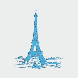 Трафарет Эйфелева башня
