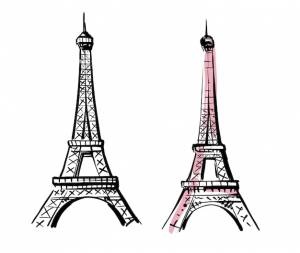 Эйфелева башня рисованной эскиз