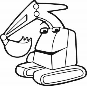 Трафарет Экскаватор