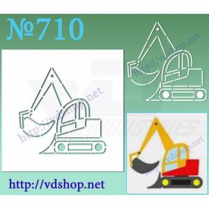 Трафарет контурный Экскаватор