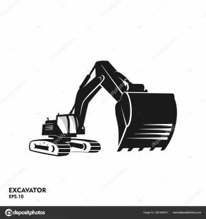 Шаблон Векторного Логотипа Экскаватора Конструирование  Иллюстрация Векторное изображение ©SATURDAYNIGHT_DESIGN_AND_BRANDING 365186870