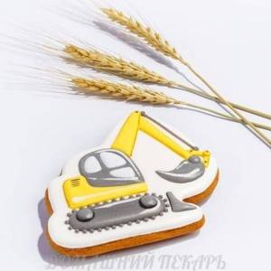 Экскаватор трафарет для пряников 9*10 см