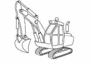 Экскаватор раскраска для детей