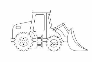 Раскраска Маленький экскаватор