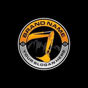 Шаблон логотипа экскаватора