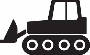 Шаблоны векторных иконок экскаватора и обратной лопаты