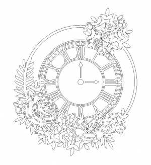 Трафареты новогодние часы