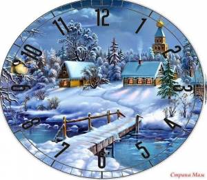 шаблон новогодних часов
