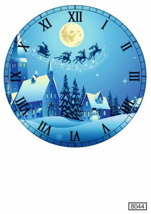 Новогодние часы рисунок