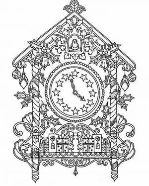 Трафареты новогодние часы