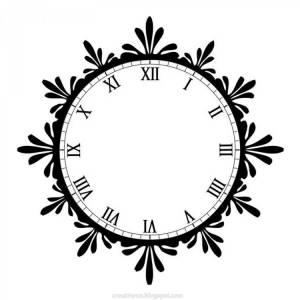 Трафарет новогодние часы